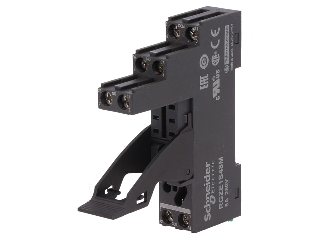 Socket; PIN: 8; 5A; op DIN-rail; schroefklemmen; Serie: RXG; 250VAC Socket; PIN: 8; 5A; op DIN-rail; schroefklemmen; Serie: RXG; 250VAC